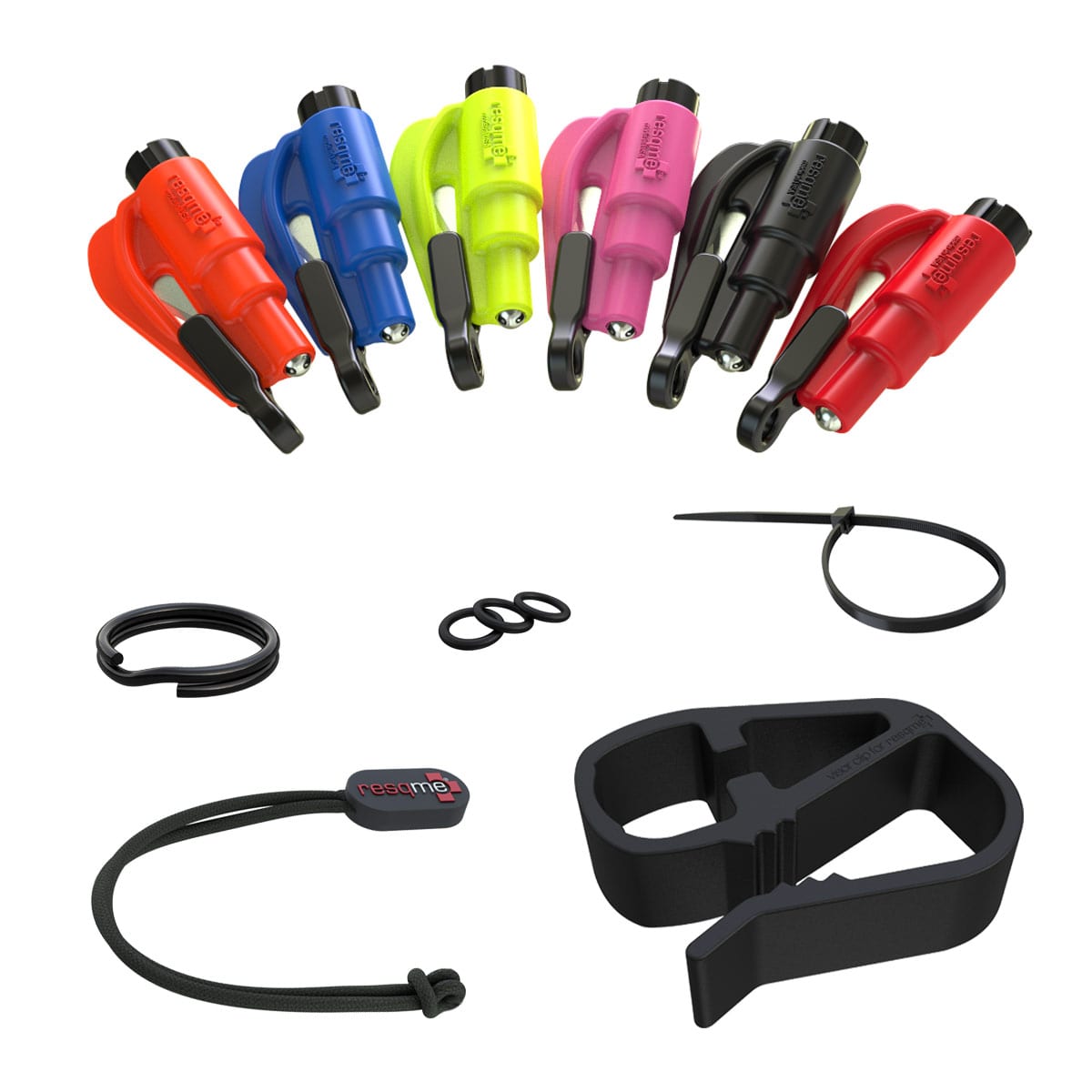 resqme® Car Escape Tool, Seatbelt Cutter / Window Breaker - 6 Pack Mounting  Kits