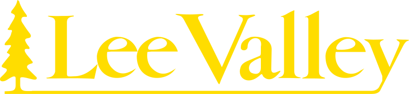 Lee Valley logo with yellow text on a white background