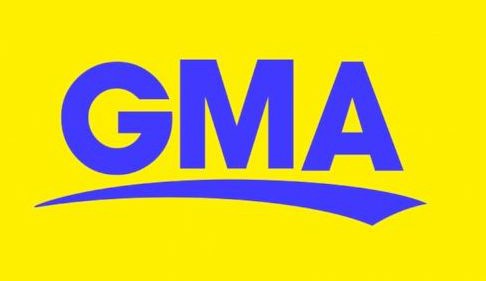GMA logo on a yellow background