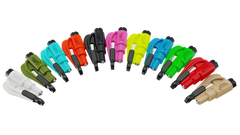 Safety Yellow, Red, Orange, Blue, Green, Teal, Black, White, Pink, Sand, Army Green, Glow