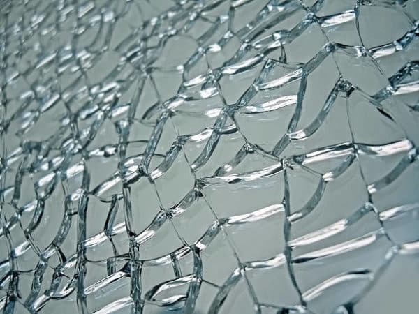 Shattered tempered glass